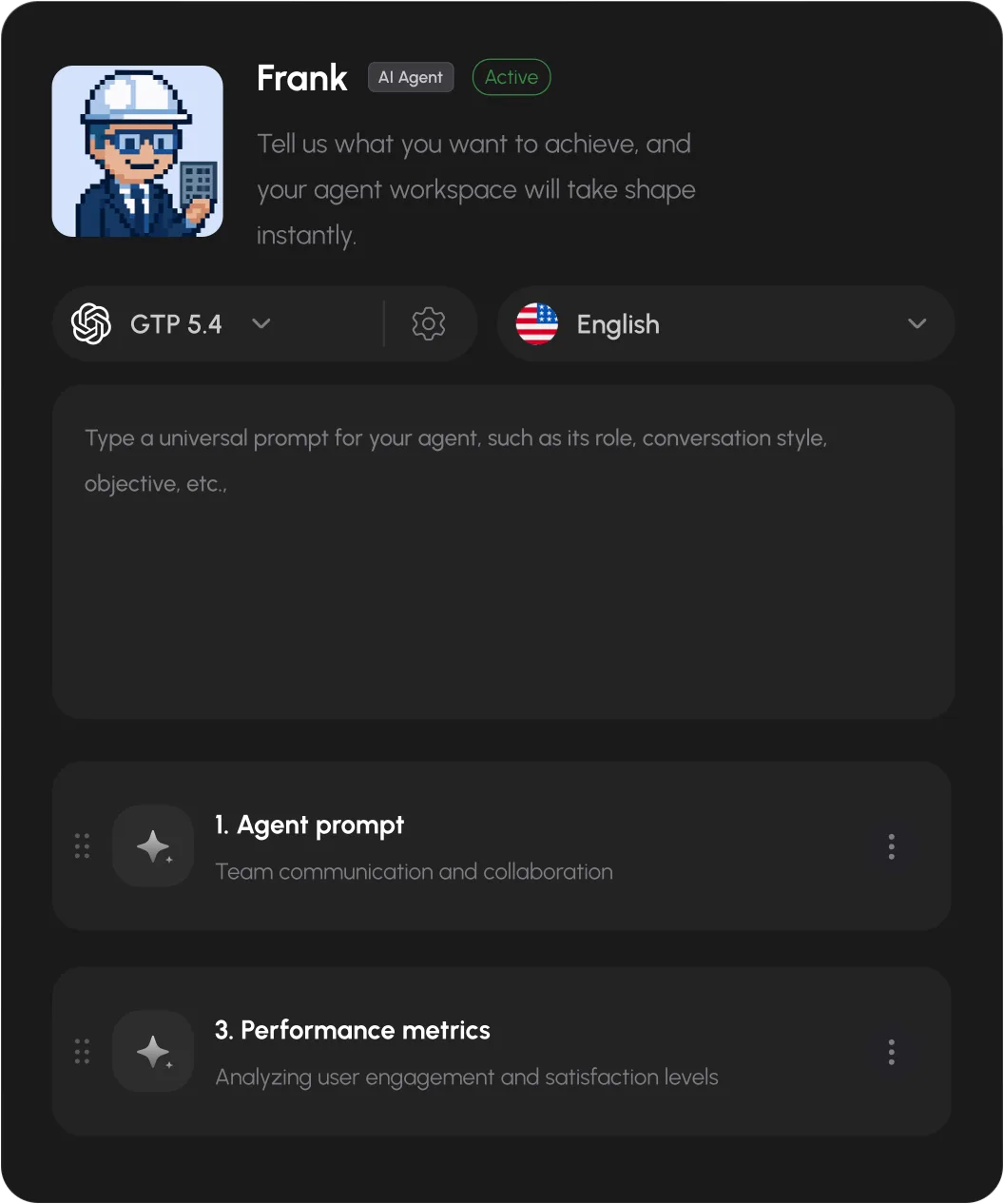 Agents workforce panel